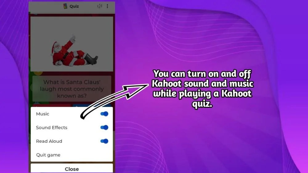 Kahoot Music Quiz on and off