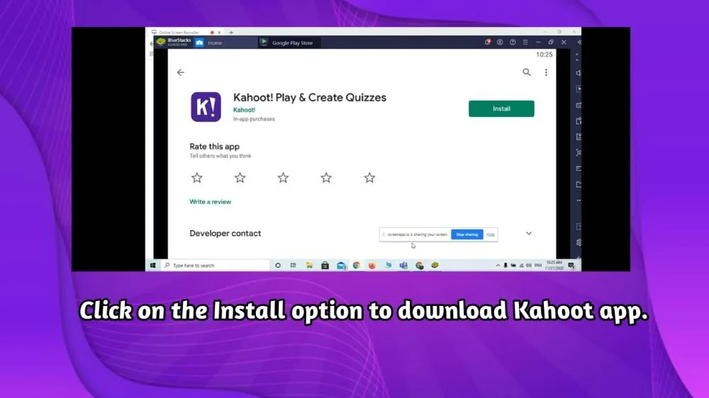 Installing Kahoot App For Laptop Or PC 